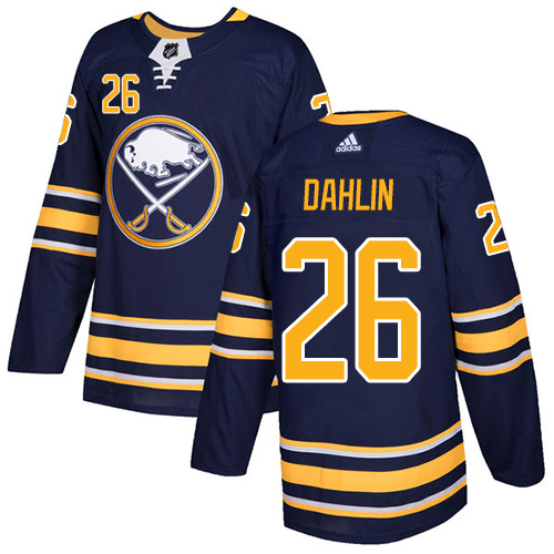 Adidas Buffalo Sabres #26 Rasmus Dahlin Navy Blue Home Authentic Youth Stitched NHL Jersey